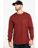 Image #1 - Hawx Men's Red Pocket Long Sleeve Work T-Shirt, , hi-res