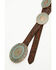 Image #2 - Shyanne Women's Prairie Tooled Leather Concho Belt, Brown, hi-res
