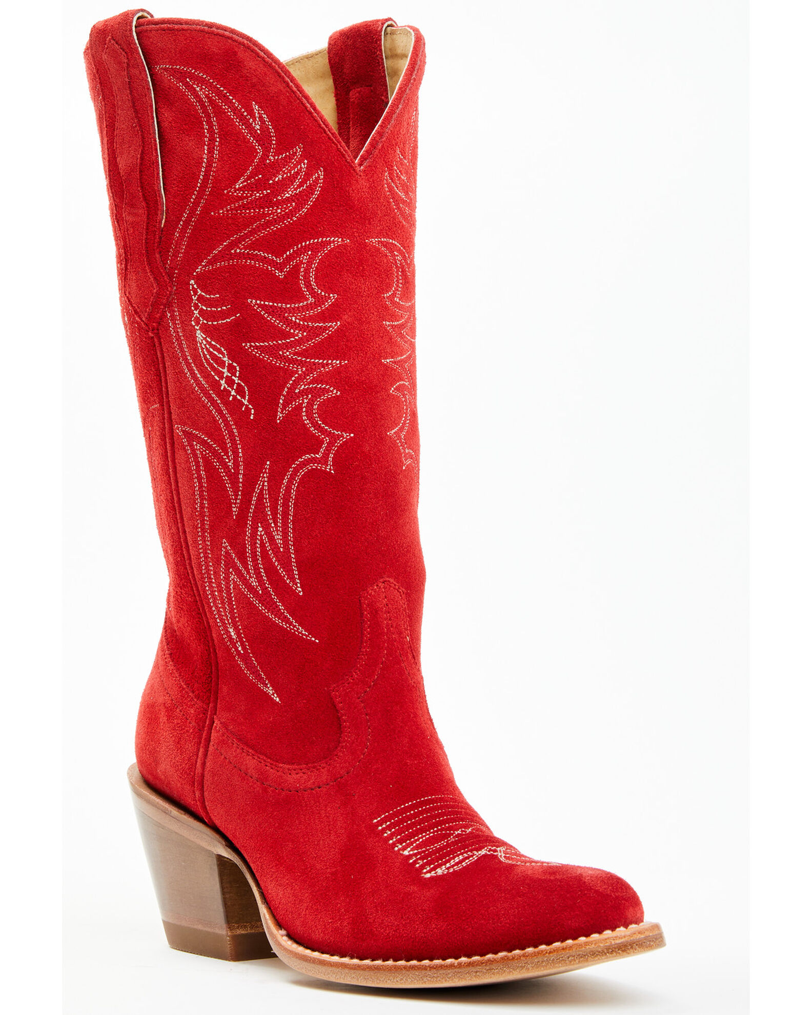 Image #1 - Idyllwind Women's Charmed Life Suede Western Boots - Round Toe, Cherry, hi-res