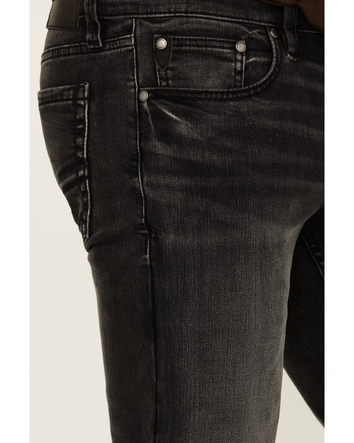 Image #2 - Moonshine Spirit Men's Rocky Mountain Black Wash Slim Stretch Denim Jeans, Black, hi-res