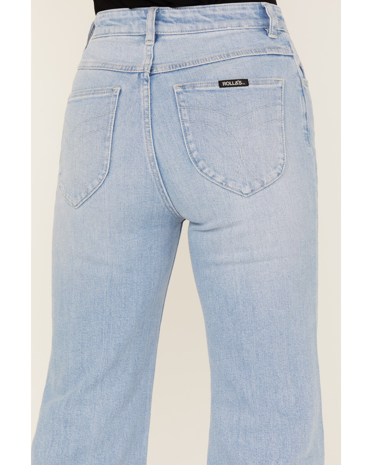 Image #2 - Rolla's Women's Bluebird Light Wash High Rise East Coast Flare Jeans, Light Wash, hi-res