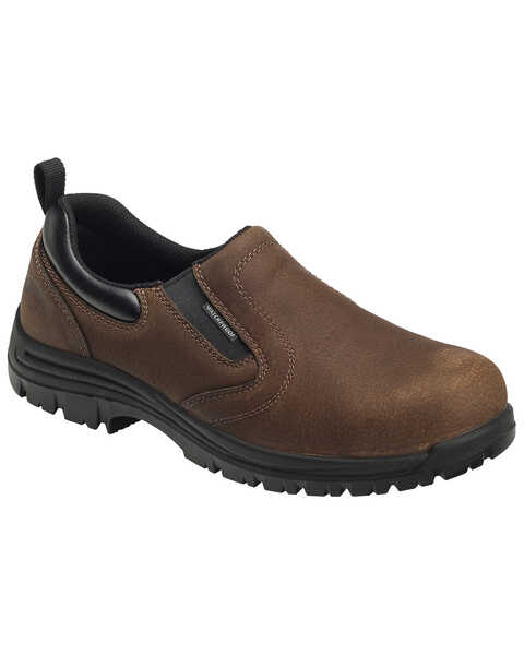 Avenger Men's Waterproof Oxford Work Shoes - Composite Toe, Brown, hi-res
