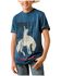 Image #1 - Ariat Boys' Flag Bronco Short Sleeve Graphic T-Shirt, Blue, hi-res