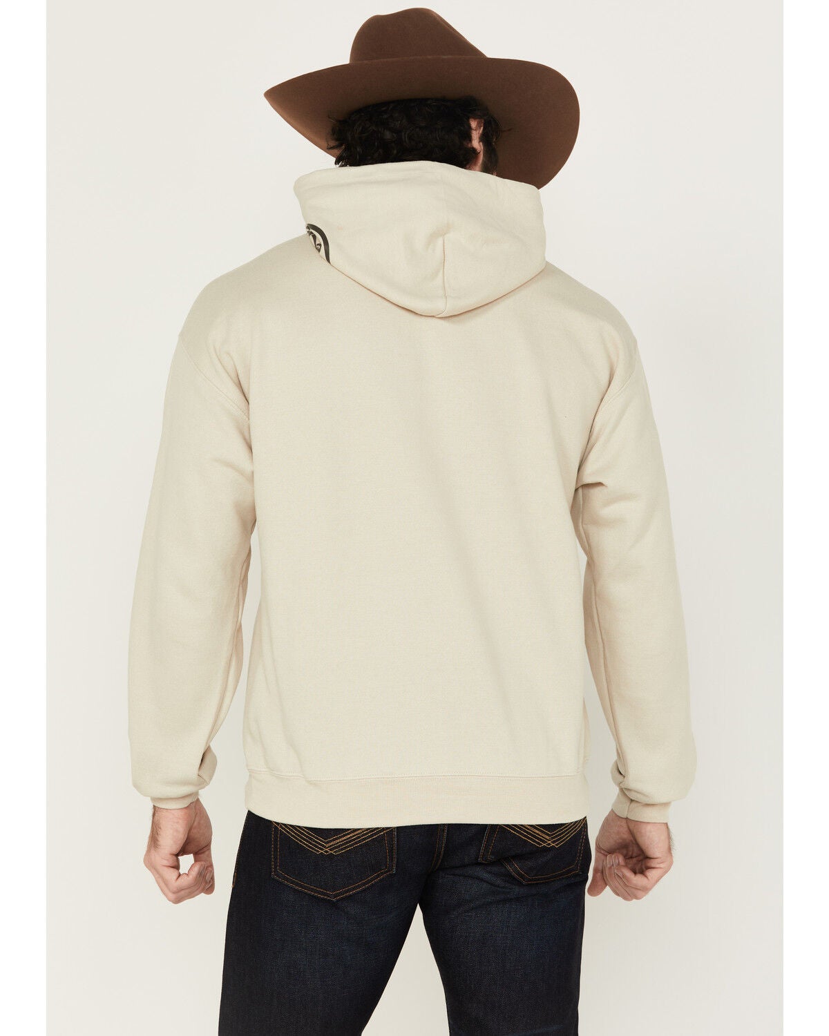 Image #4 - Smith & Wesson Men's Logo Flag Graphic Hooded Sweatshirt, Sand, hi-res