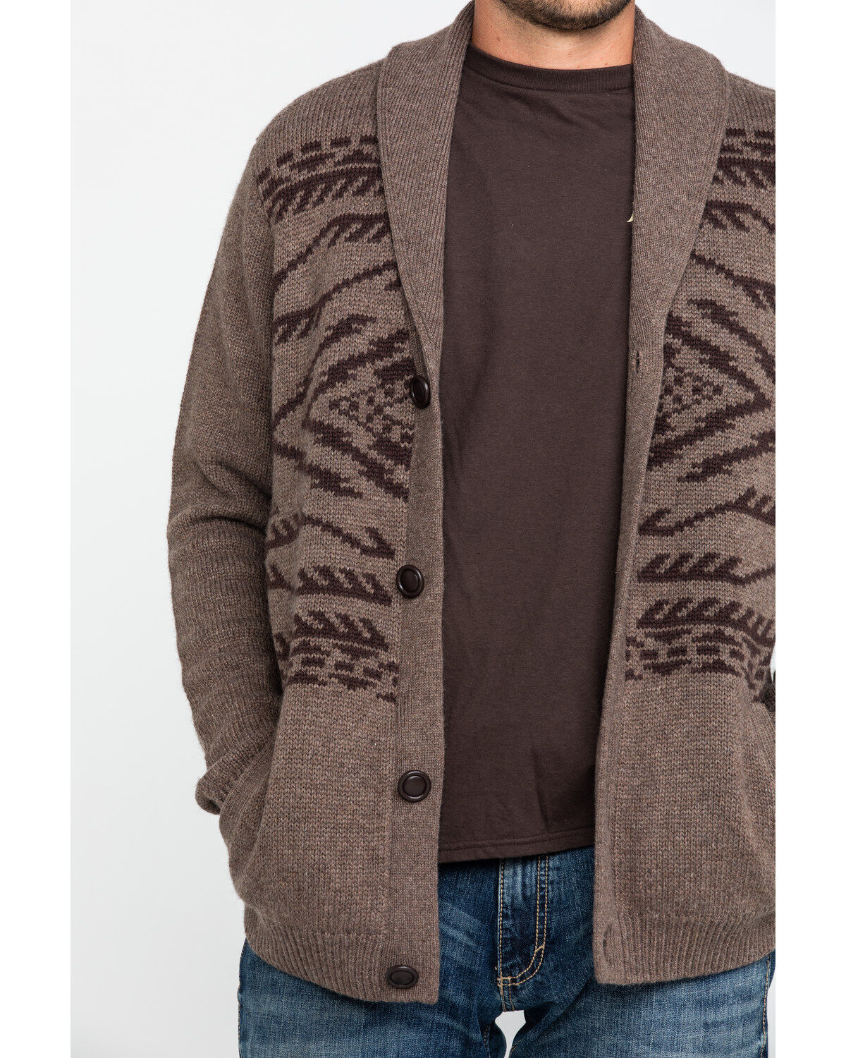 mens aztec cardigan sweater