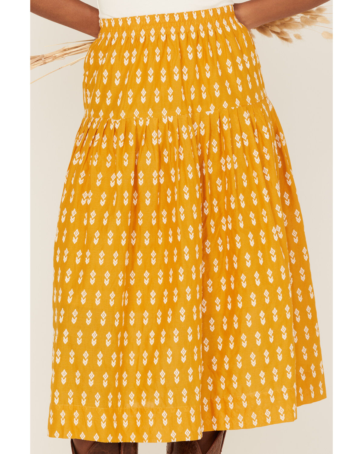 Image #2 - Stetson Women's Southwestern Embroidered Prairie Style Midi Skirt, , hi-res