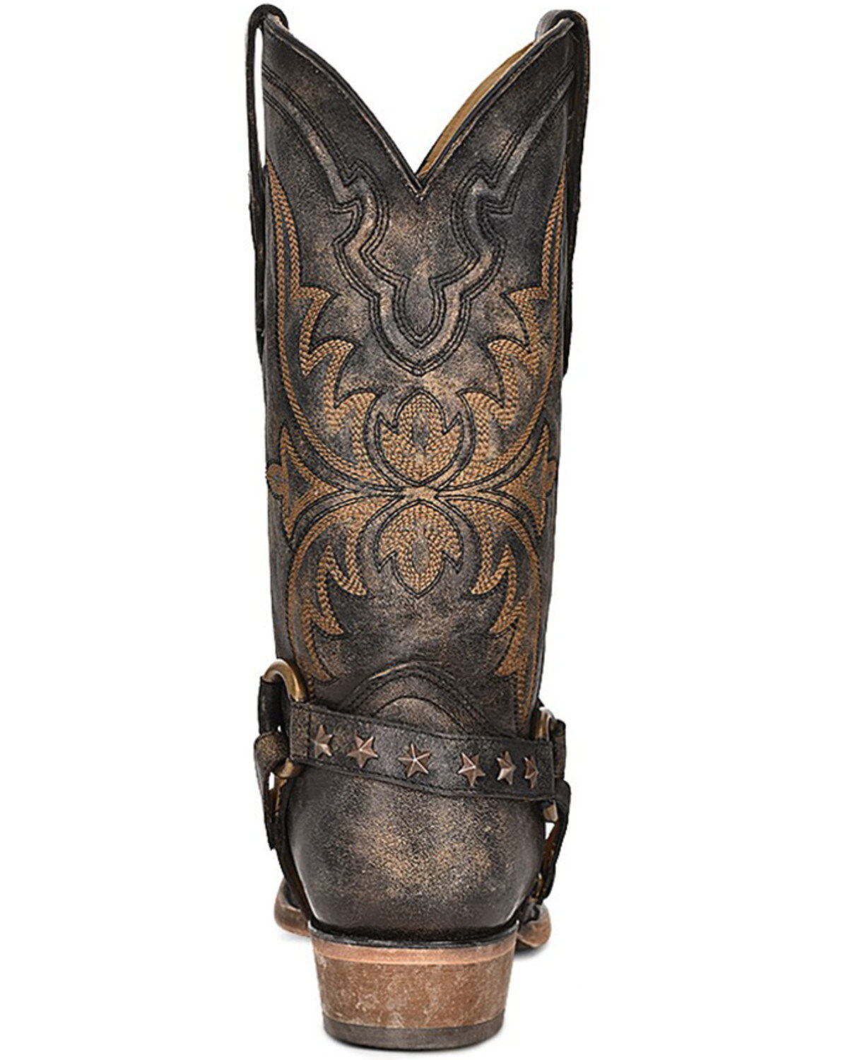 Image #4 - Corral Men's Embroidered and Harness Western Boots - Snip Toe, Black, hi-res
