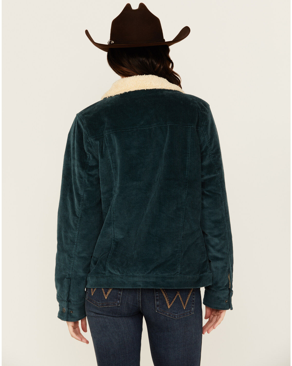 Image #4 - Outback Trading Co Women's Georgia Sherpa Lined Corduroy Jacket, Blue, hi-res