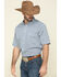 Image #3 - Tuf Cooper Men's Competition White Stretch Geo Print Short Sleeve Western Shirt, , hi-res