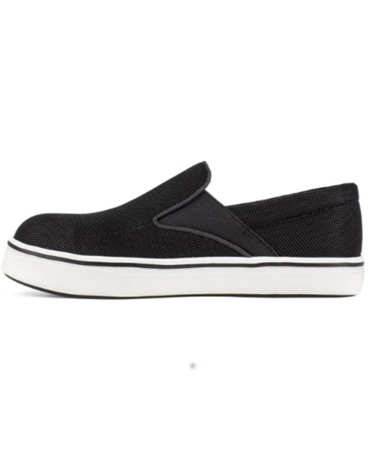 Image #3 - Reebok Women's Comfortie Slip-On Casual Work Shoes - Steel Toe, Black/white, hi-res