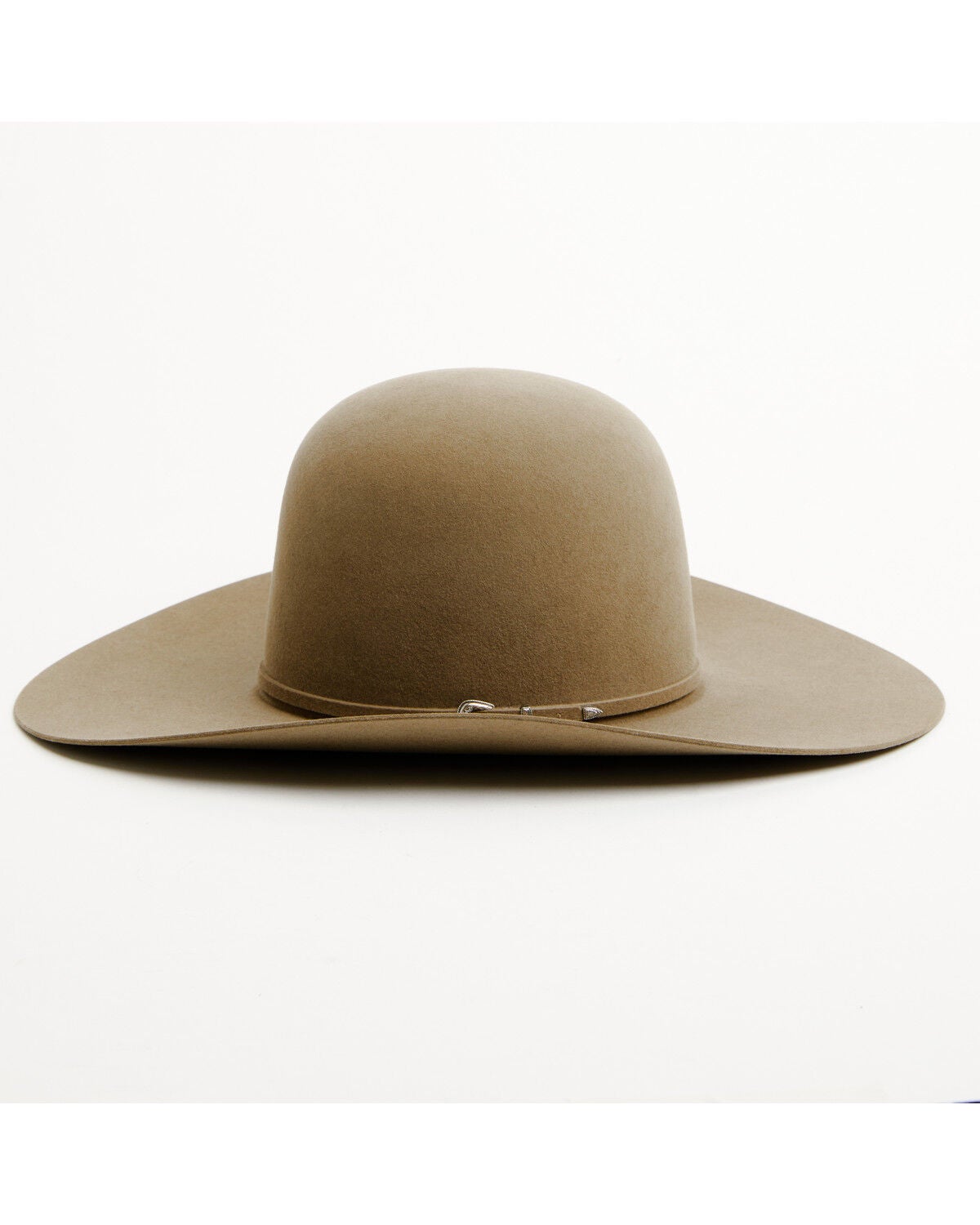 Image #3 - Rodeo King 7X Open Crown Match Band Felt Cowboy Hat, Pecan, hi-res