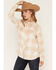 Image #2 - Idyllwind Women's Milligan Plaid Print Lurex Long Sleeve Pearl Snap Flannel Shirt, Cream, hi-res