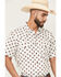 Image #2 - Gibson Trading Co Men's Barn Door Southwestern Print Short Sleeve Snap Stretch Western Shirt, White, hi-res
