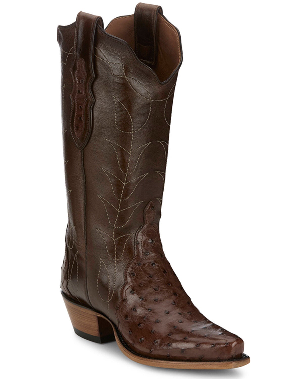 Tony Lama Women's Boot Barn Exclusive Kango Tobac Exotic Ostrich Western Boots - Snip Toe, Brown, hi-res