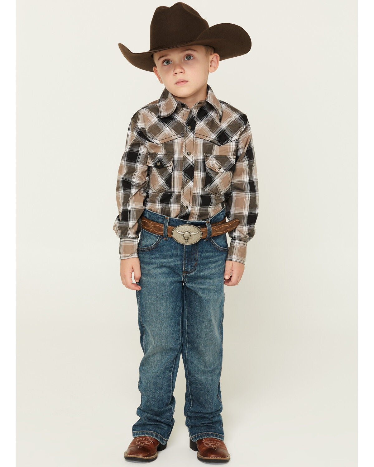 Image #3 - Wrangler Retro Boys' Wes Medium Wash Slim Bootcut Stretch Denim Jeans, Medium Wash, hi-res