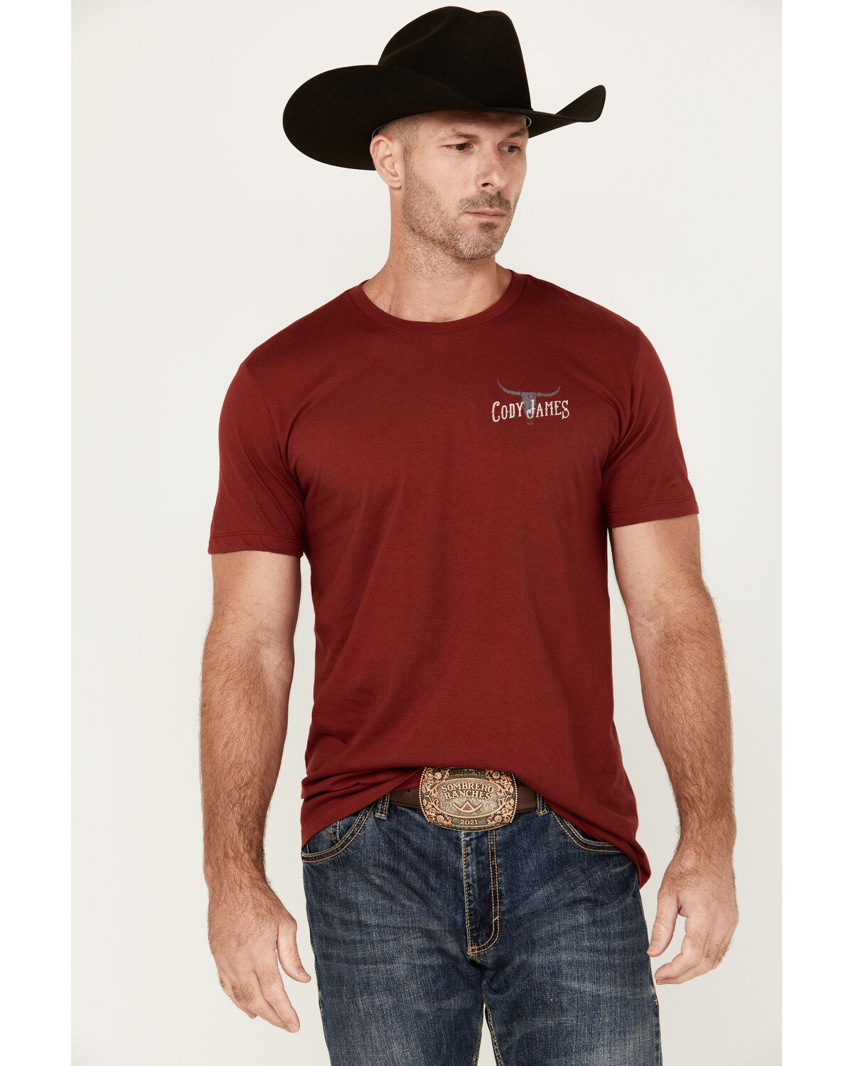 Image #2 - Cody James Men's Long Horn Short Sleeve Graphic T-Shirt, , hi-res