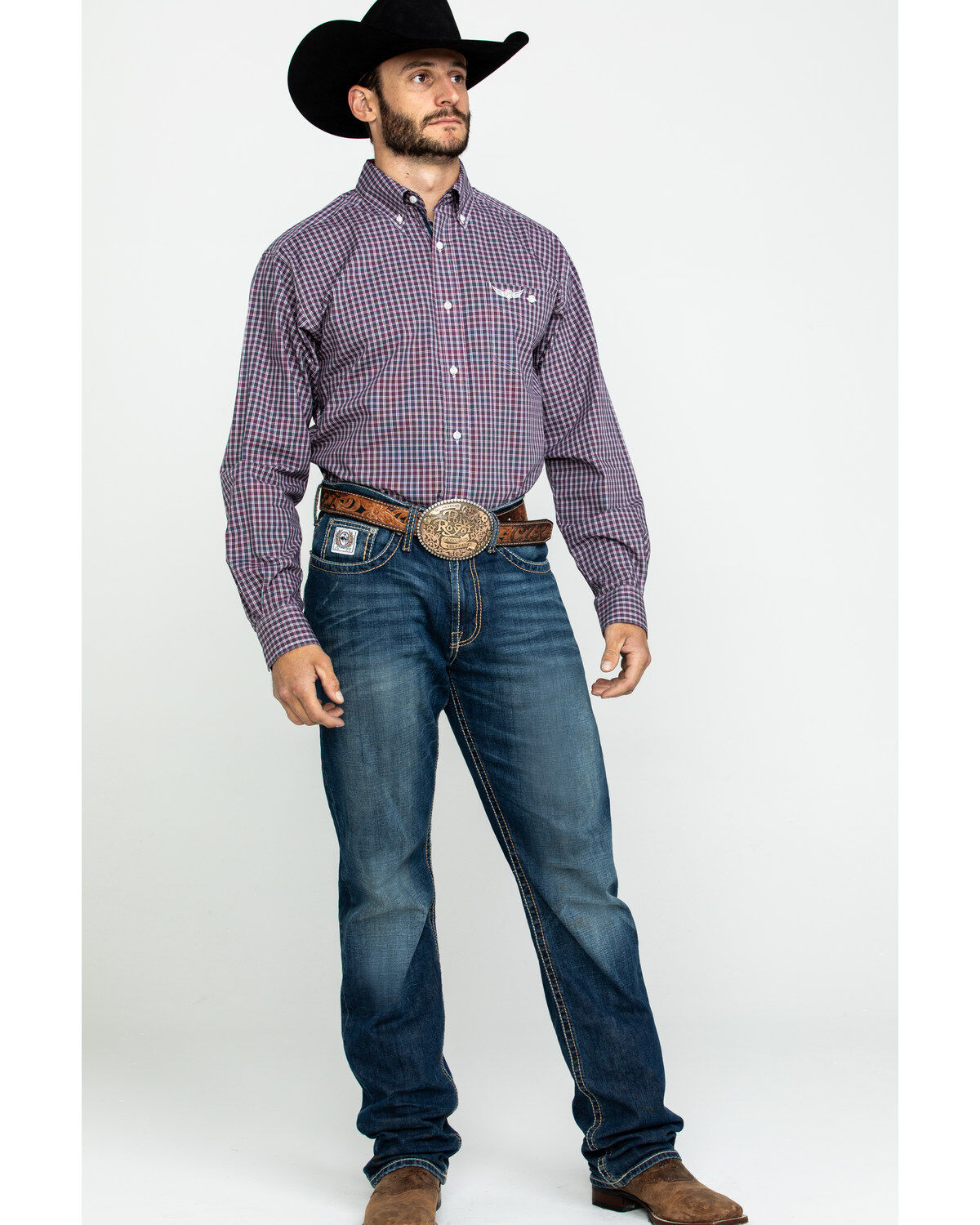 plaid western boots