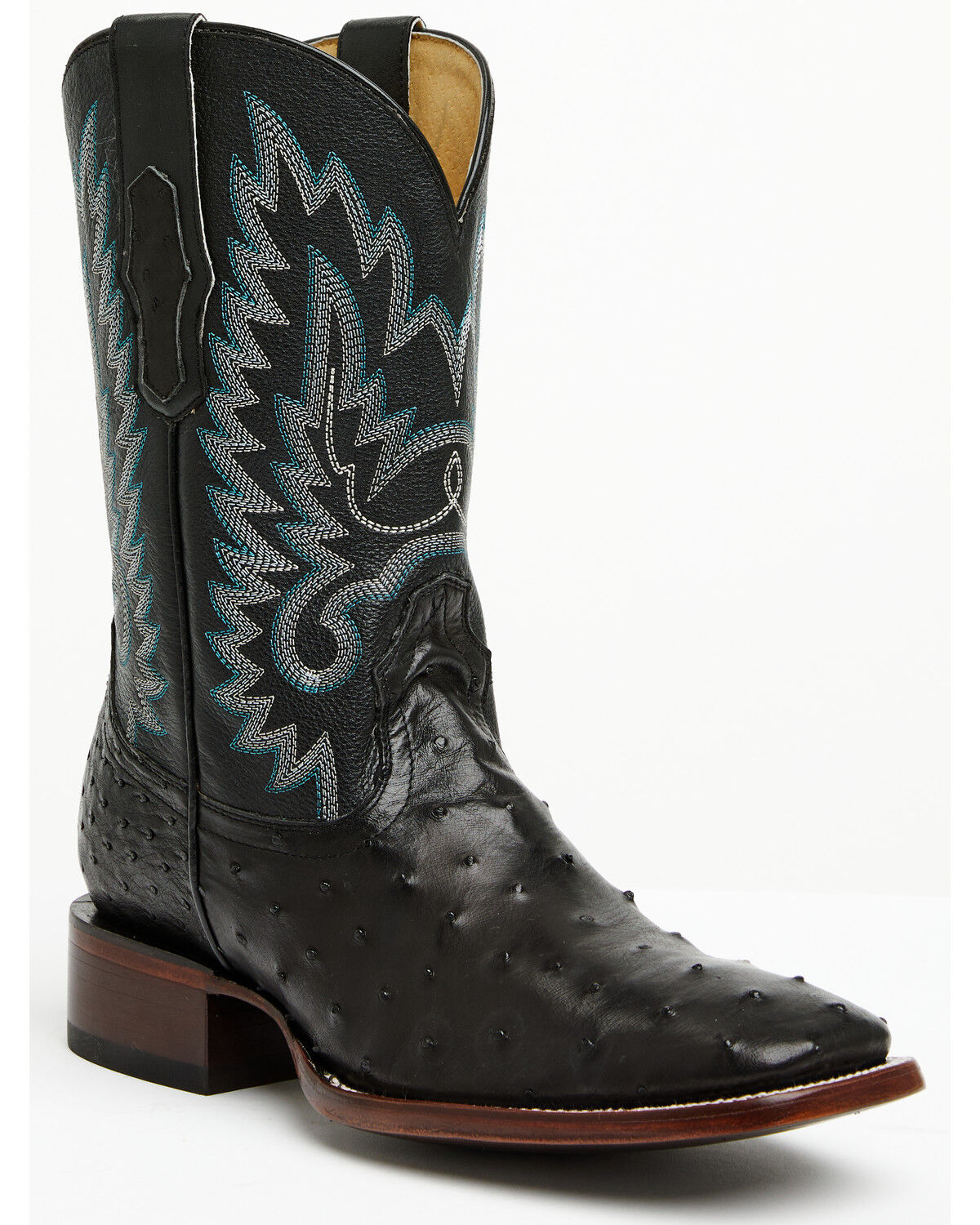 Image #1 - Cody James Men's Buzzard Exotic Ostrich Western Boots - Broad Square Toe, Black, hi-res