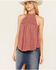 Image #1 - Eyeshadow Women's Battenburg Lace Tank, Rust Copper, hi-res