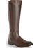 Image #1 - Frye Women's Chocolate Melissa Stud Back Zip Boots - Round Toe, Chocolate, hi-res