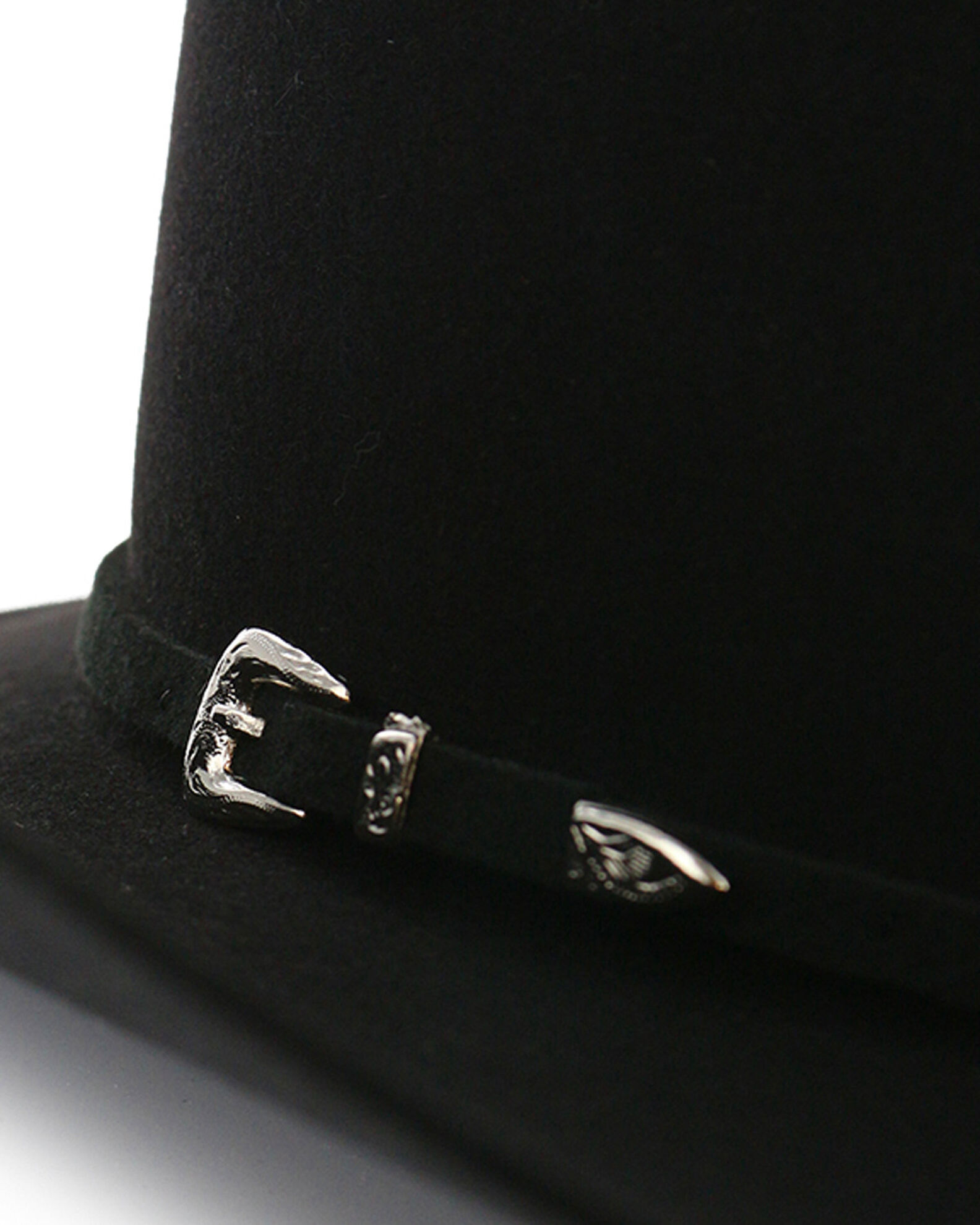 Image #6 - Rodeo King Men's Brick 5X Felt Cowboy Hat, Black, hi-res