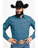 Image #1 - Roper Men's West Made Hex Southwestern Print Long Sleeve Western Shirt , , hi-res