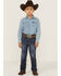 Cody James Youth Boys' Clive Dark Wash Stretch Slim Bootcut Jeans, Blue, hi-res
