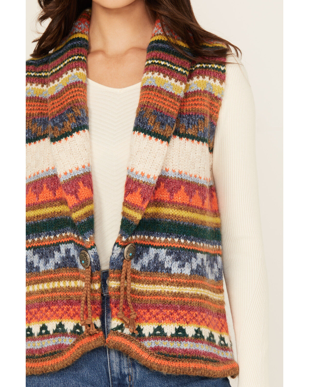 Image #3 - Cotton & Rye Women's Striped Vest, Multi, hi-res