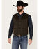 Image #1 - Cody James Men's Pancho Villa Oilskin Button-Front Western Vest, Brown, hi-res
