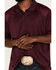 Image #3 - RANK 45® Men's Gazer Textured Solid Short Sleeve Polo Shirt, Purple, hi-res