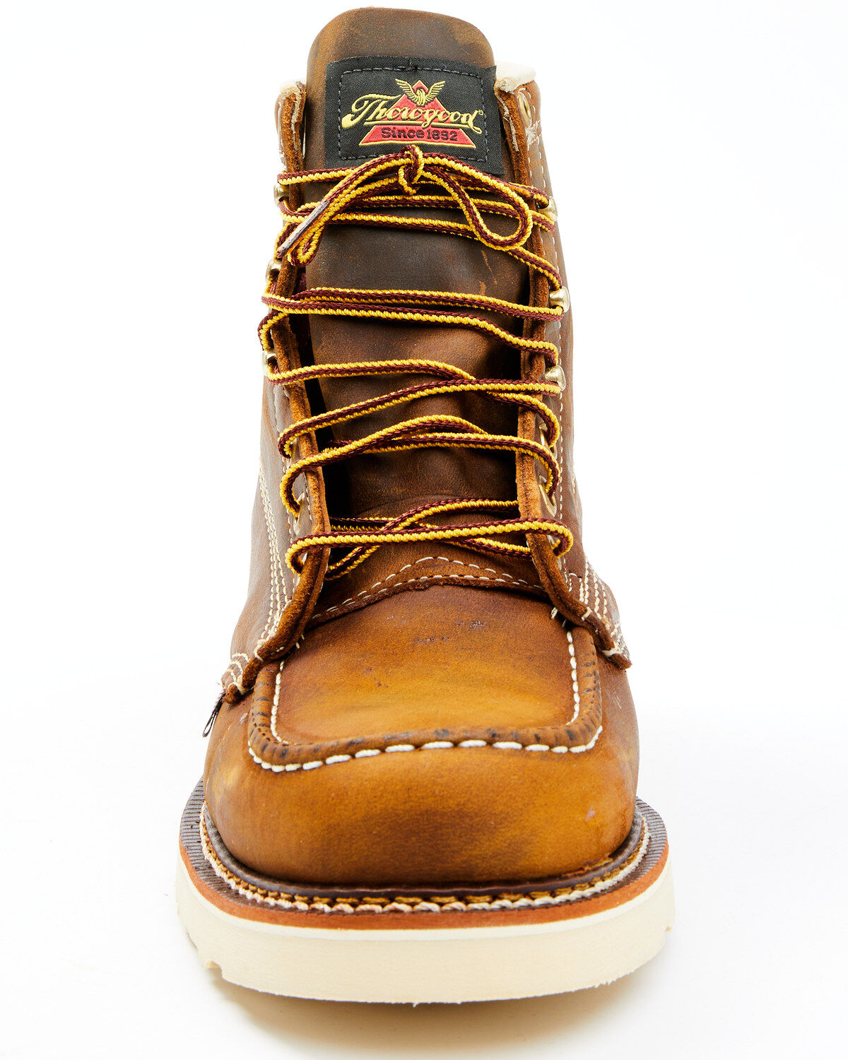 Image #4 - Thorogood Men's 6" American Heritage MAXWear USA Wedge Sole Work Boots - Soft Toe, Brown, hi-res