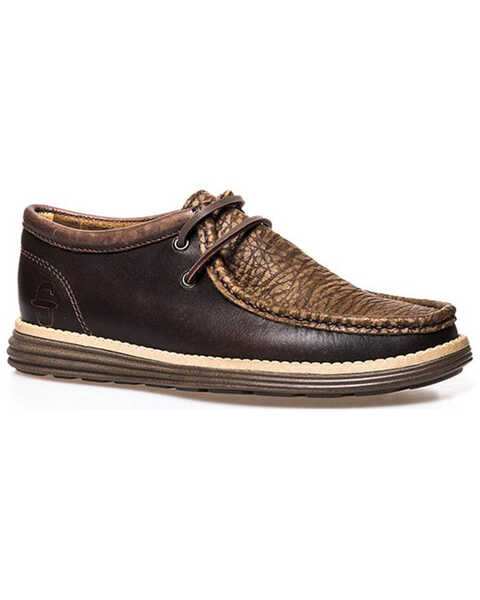 Stetson Men's Wyatt Oily Leather Casual Lace-Up Chukka Shoes - Moc Toe, Brown, hi-res