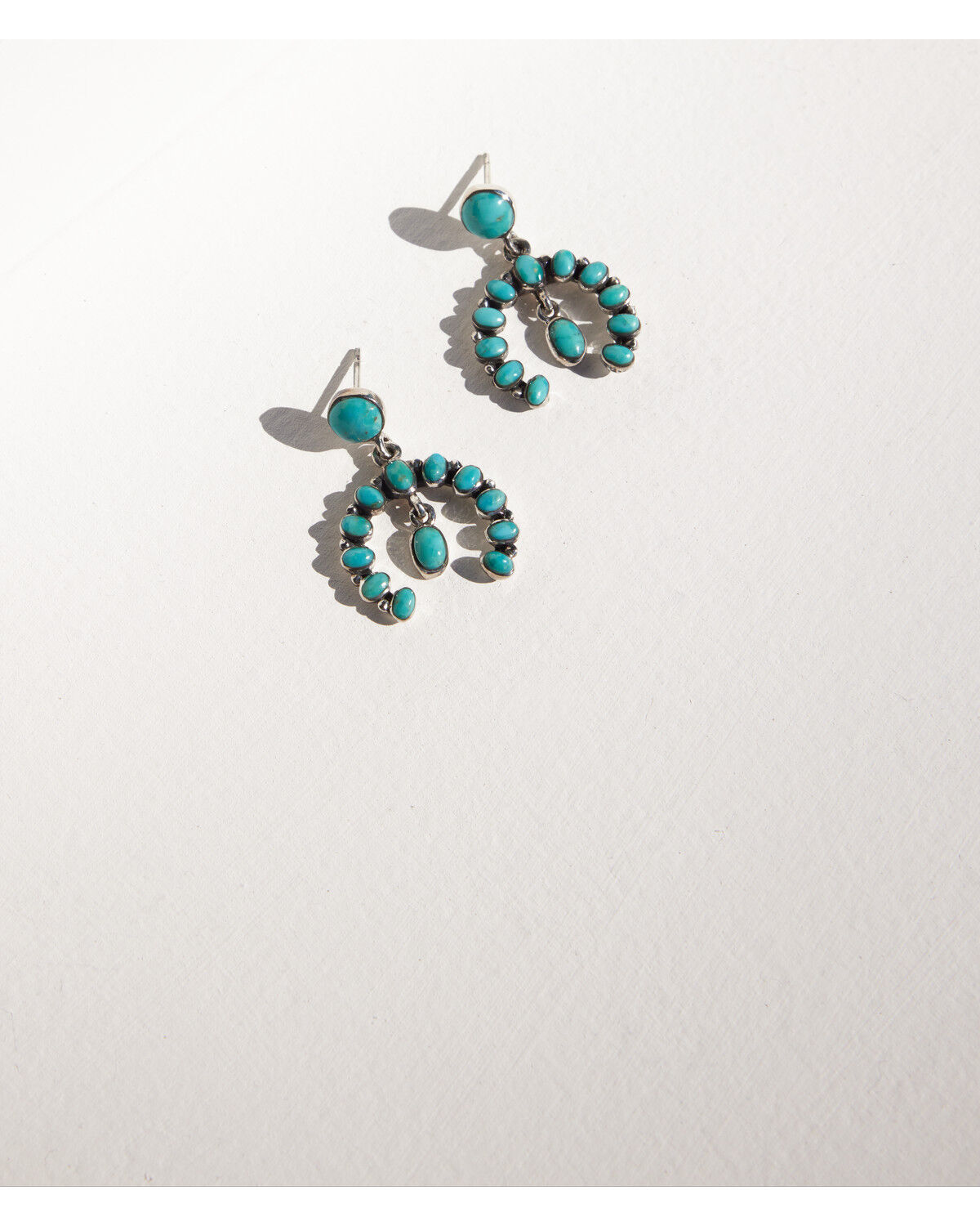 Image #2 - Paige Wallace Women's Turquoise Naja Earrings, Silver, hi-res