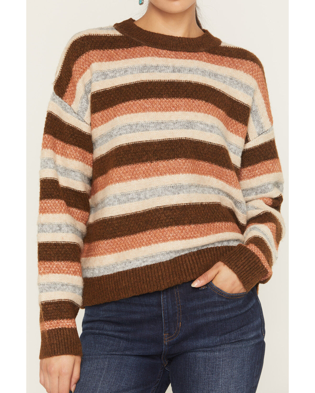 Image #3 - Shyanne Women's Reiner Striped Sweater, Orange, hi-res