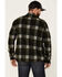 Image #4 - Flag & Anthem Men's Berks Plaid Textured Knit Long Sleeve Button-Down Western Shirt, Olive, hi-res