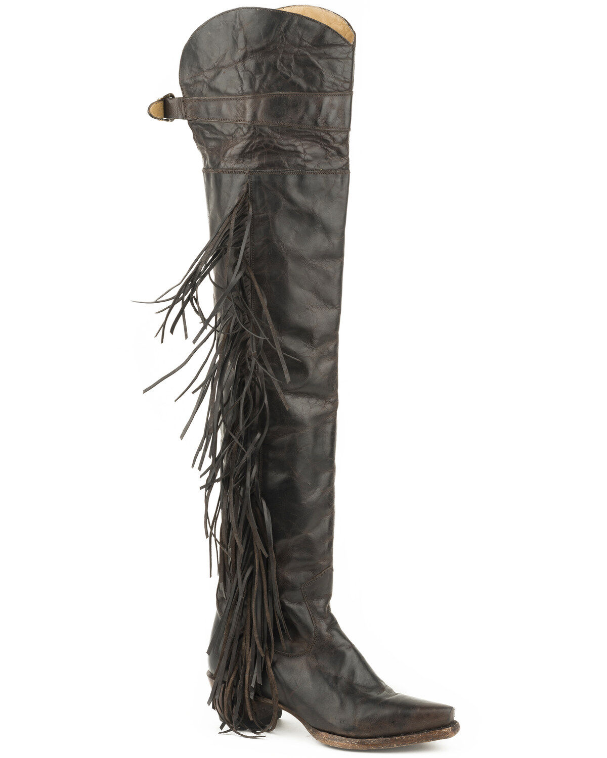 Image #1 - Stetson Women's Black Glam Over The Knee Boots - Snip Toe, , hi-res
