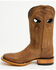 Image #3 - Phantom Rider Men's Roper Western Boots - Broad Square Toe, Caramel, hi-res