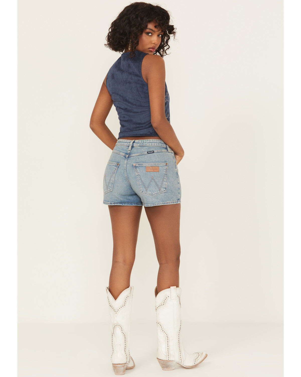 Product Name:  Wrangler Retro Women's Mae Medium Wash Mid Rise Denim Shorts