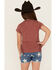 Image #4 - Shyanne Girls' Life of the Rodeo Short Sleeve Graphic Tee, Dark Red, hi-res