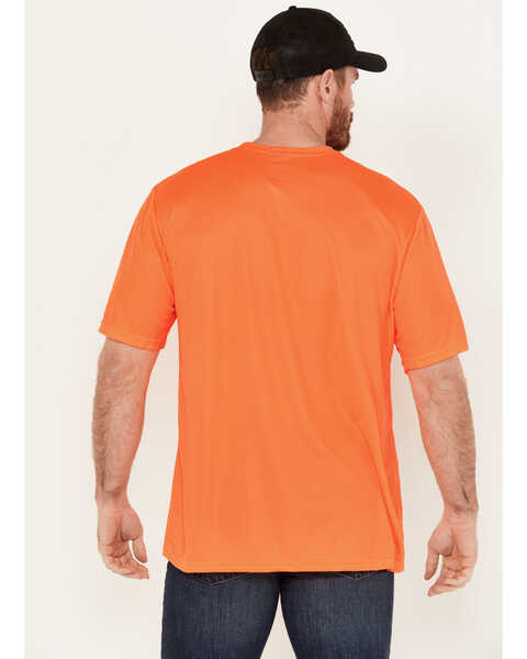 Image #4 - Hawx Men's High-Visibility Short Sleeve Work Shirt, Orange, hi-res