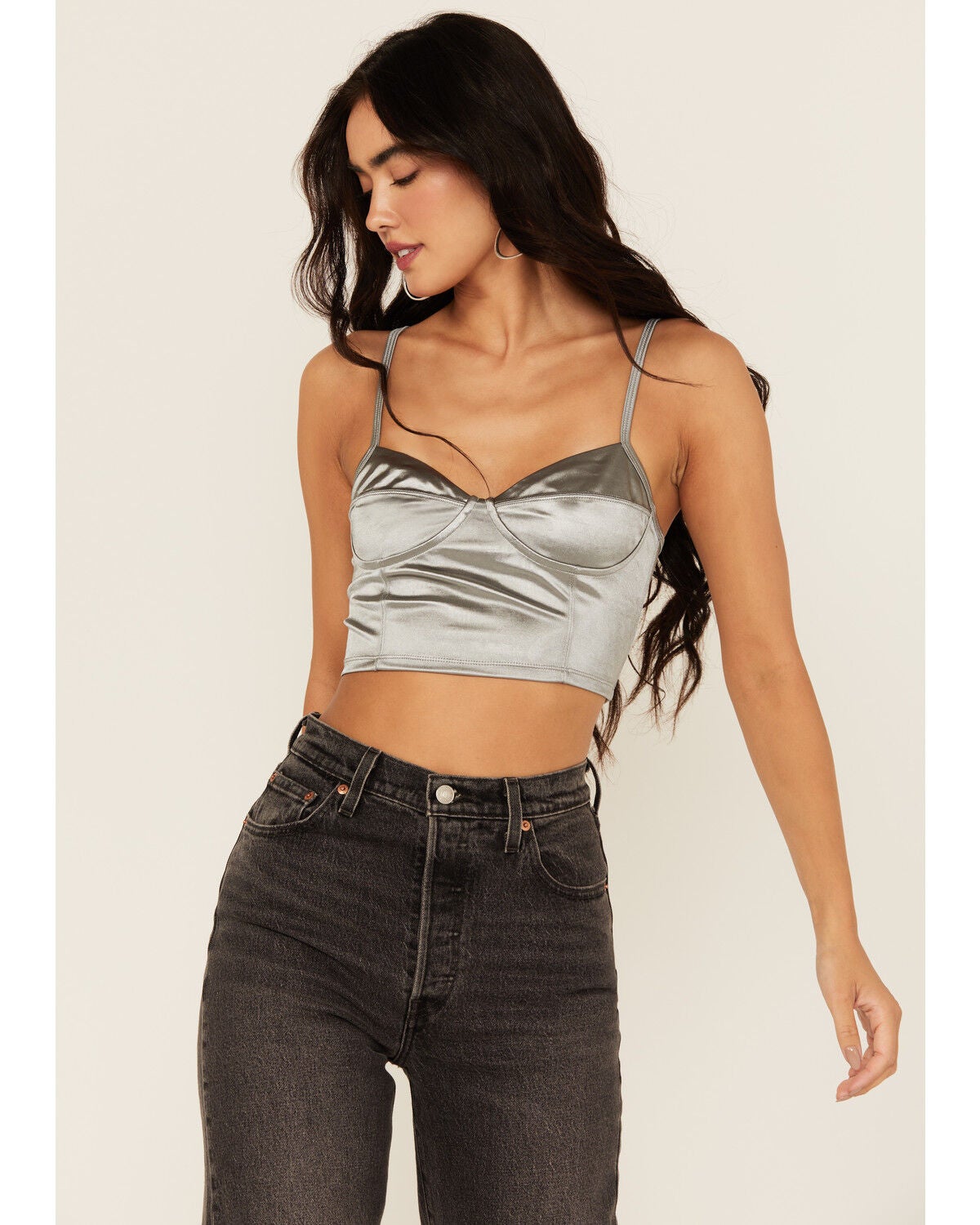 Free People Women's Casino Royal Brami, Silver, hi-res