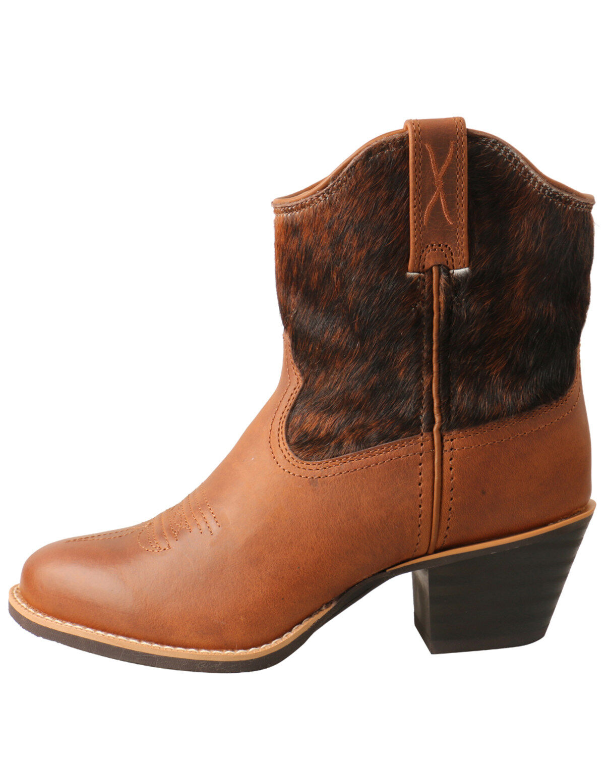 Image #3 - Twisted X Women's Hair-On Western Booties - Round Toe, , hi-res