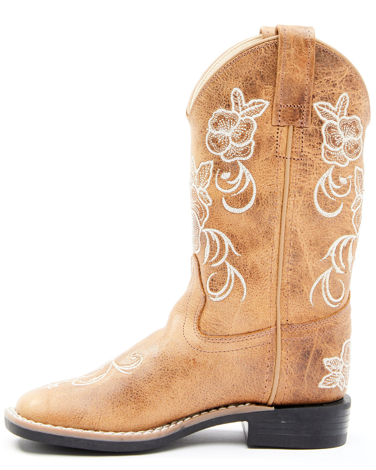 Product Name:  Shyanne Girls' Little Lasy Floral Embroidered Western Boots - Broad Square Toe