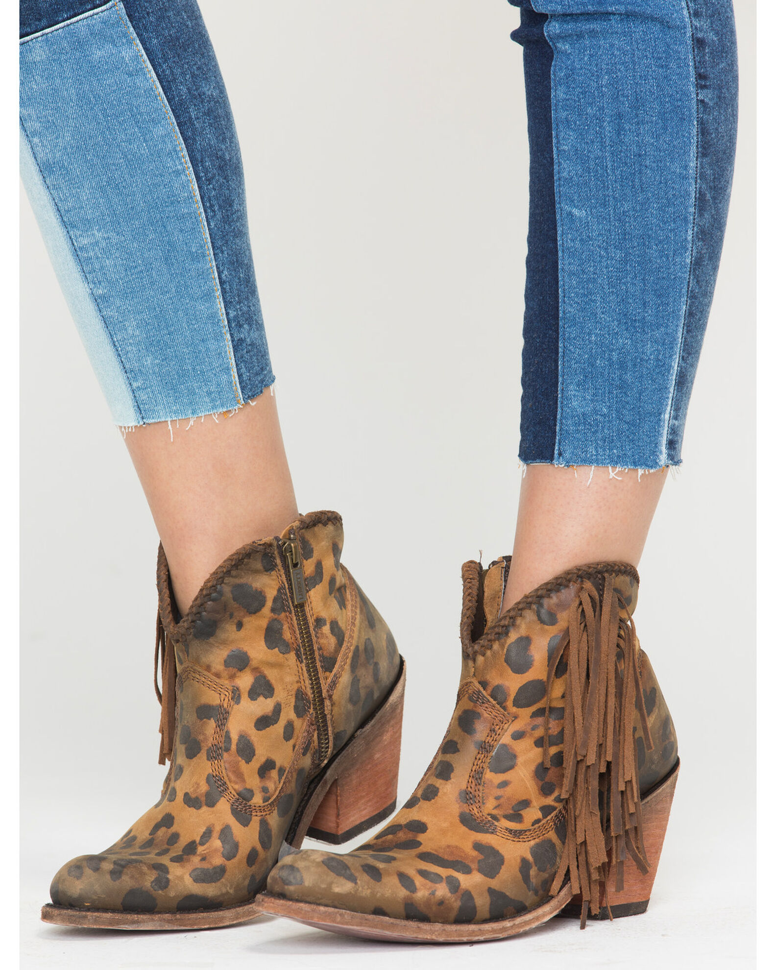 Liberty Black Women s Chita Miel Fringe Booties Medium Toe Boot Barn
