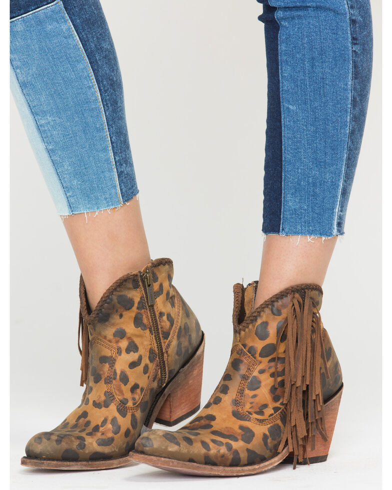 liberty black cheetah booties