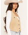 Image #2 - Scully Women's Faux Pocket Suede Vest, Natural, hi-res
