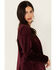 Maggie Sweet Women's Anna Velvet Blazer, Burgundy, hi-res
