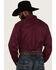 RANK 45 Men's Solid Basic Twill Logo Long Sleeve Button Down Western Shirt , Purple, hi-res