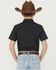 Image #2 - Ferrell Boys' Core Tek Solid Short Sleeve Snap Performance Western Shirt, Grey, hi-res