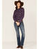 Image #2 - Ariat Women's Southwestern Print Long Sleeve Kirby Stretch Button-Down Shirt, Navy, hi-res